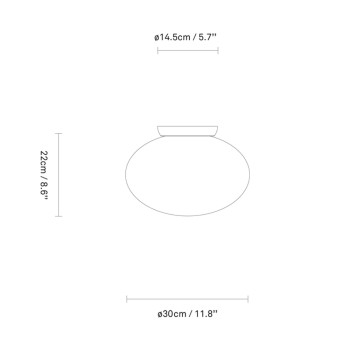Specification Image for Nuura Rizzatto 301 Ceiling Light