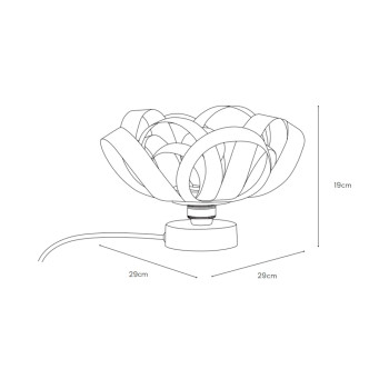 Specification Image for Tom Raffield Skipper Table Lamp