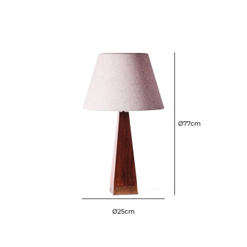 Specification Image for Dusty Deco Pyramid Table Lamp