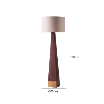 Specification Image for Dusty Deco Pyramid Floor Lamp