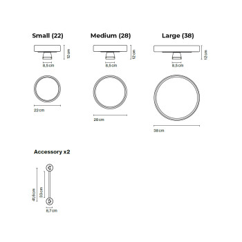 Specification Image for Marset Caramel Double LED Wall Light