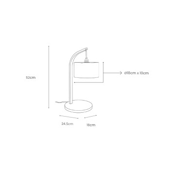 Specification Image for Tom Raffield Stem Table Lamp