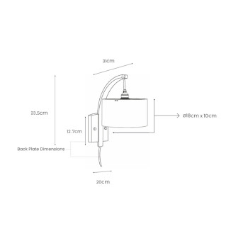 Specification Image for Tom Raffield Stem Wall Light