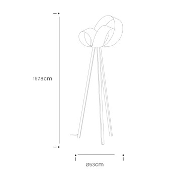 Specification Image for Tom Raffield Verso Floor Lamp