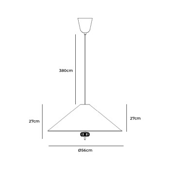 Specification Image for Gubi 1967 Height Adjustable Pendant