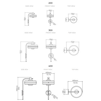 Specification Image for Bert Frank Masina Wall Light