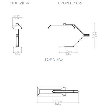 Specification Image for Bert Frank Rinato LED Table Lamp