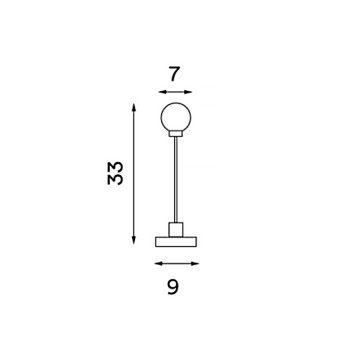 Specification Image for Northern Snowball Portable LED Table Lamp