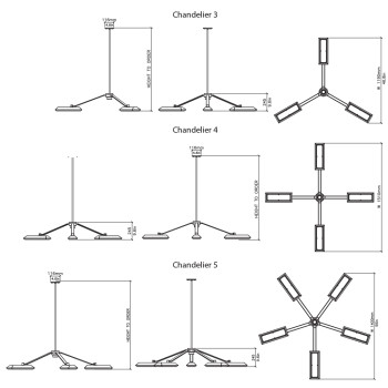 Specification Image for Bert Frank Rinato LED Chandelier