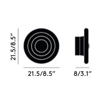 Specification Image for Tom Dixon Press Frosted Mini LED Surface Light
