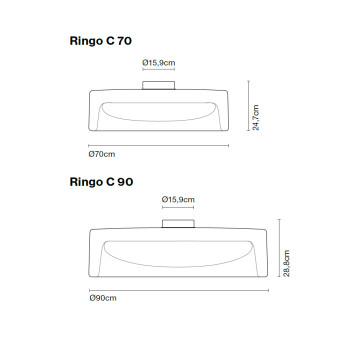 Specification Image for Marset Ringo Ceiling Light