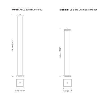 Specification Image for Santa & Cole La Bella Durmiente Floor Lamp