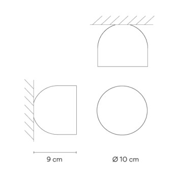Specification Image for Vibia Plusminus Solo LED Ceiling  Wall Spotlight