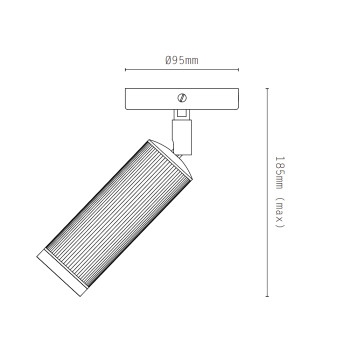Specification Image for J. Adams & Co Spot Single Ceiling Light