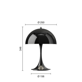 Specification Image for Louis Poulsen Panthella 250 Portable Lamp