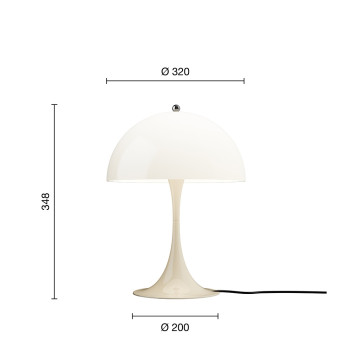 Specification Image for Louis Poulsen Panthella 320 Table Lamp