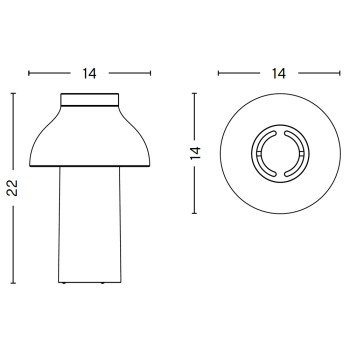 Specification Image for HAY PC Portable Table Lamp