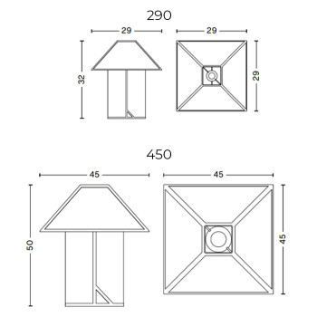 Specification Image for HAY Ava Pyramid Table Lamp