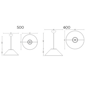 Specification Image for HAY Ava Cone Pendant Light