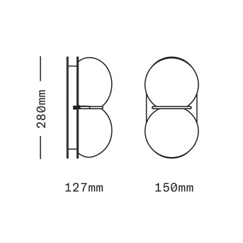 Specification Image for SkLO Twin 2.0 Wall/ Ceiling Light