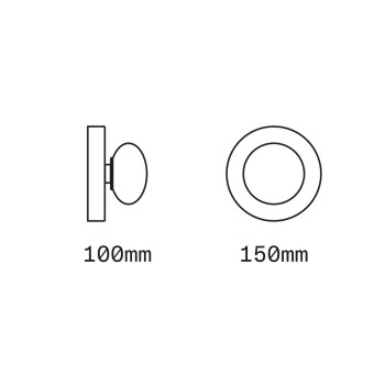 Specification Image for SkLO Dot 1x Wall Light