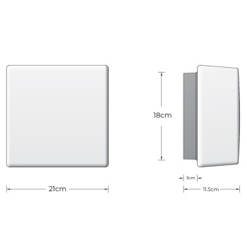 Specification Image for BEGA 38300 LED Ceiling / Wall Light