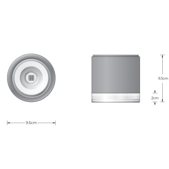 Specification Image for BEGA 66055 LED Outdoor Ceiling Light
