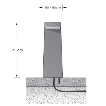 Specification Image for BEGA 77277 LED Bollard