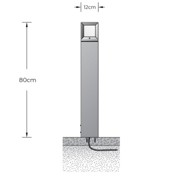 Specification Image for BEGA 84607 LED Outdoor Bollard