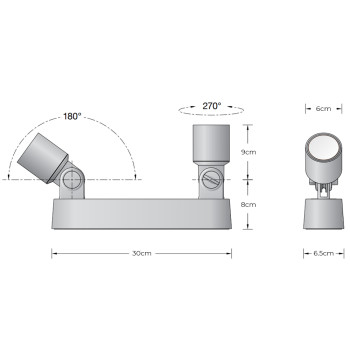 Specification Image for BEGA 84580 LED Spotlight