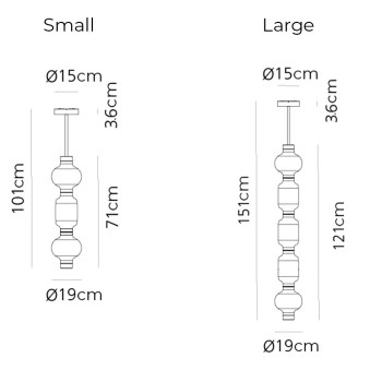 Specificaion Image for Artemide Alambicco Vertical Suspension