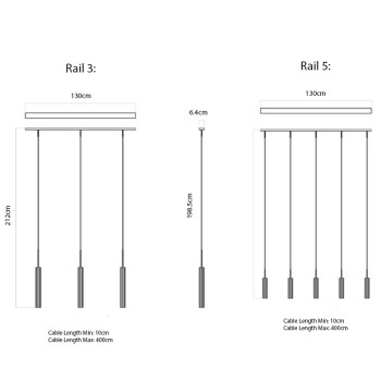 Specification Image for Audo Tubulaire Rail Pendant