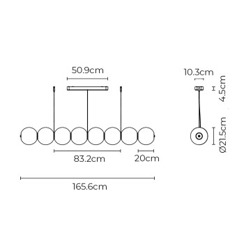 Specification Image for Flos Luce Sferica Suspension