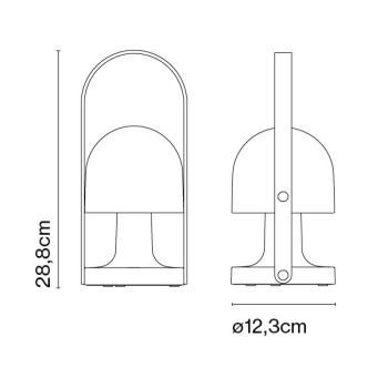 Specification image for Marset FollowMe Portable Lamp