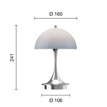 Specification Image for Louis Poulsen Panthella Originals 160 V3 LED Portable Lamp