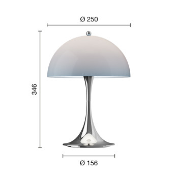Specification Image for Louis Poulsen Panthella Originals 250 V3 LED Portable Lamp