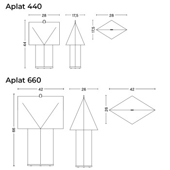 Specification Image for HAY Aplat Table Lamp