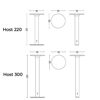 Specification Image for HAY Host LED Portable Lamp