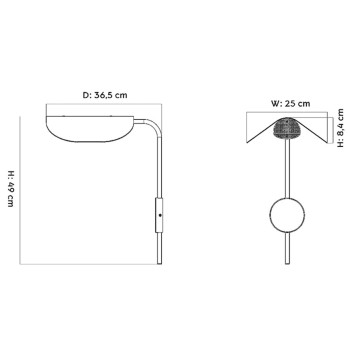 Specification Image for Audo Copenhagen Wing Wall Light