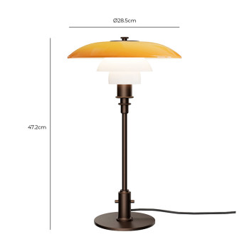 Specification image for Louis Poulsen PH 3/2 Table Lamp Centenary Edition