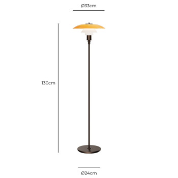 Specification image for Louis Poulsen PH 3½-2½ Floor Lamp Centenary Edition