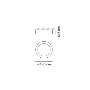 Specification Image for Vibia Duo Petra Round LED Ceiling Light