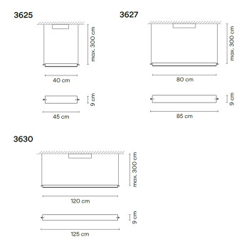 Specification Image for Vibia Asia LED Suspension Light