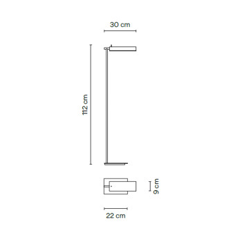 Specification Image for Vibia Asia LED Floor Lamp