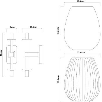 Specification Image for Astro Tacoma Twin Tulip Wall Light