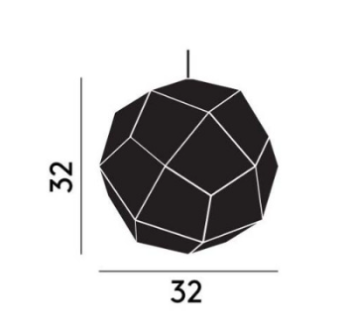 Specification image for Tom Dixon Etch Pendant Light 