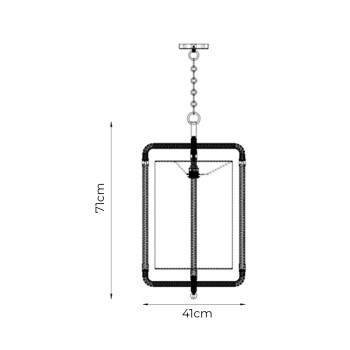 Specification Image for Porta Romana Holden Lantern Pendant