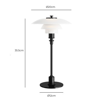 Specification Image for Louis Poulsen PH 2/1 Table Lamp