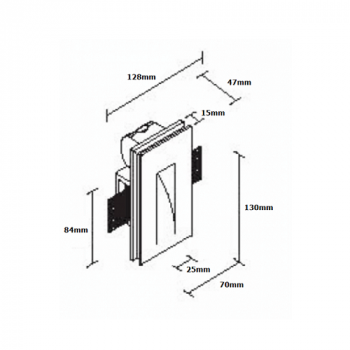Specification Image for Light Attack GYP-3 Plaster-In LED Wall Light