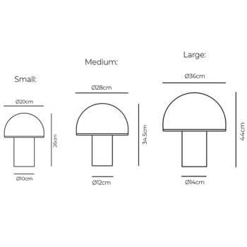 Specification Image for Artemide Onfale Table Lamp